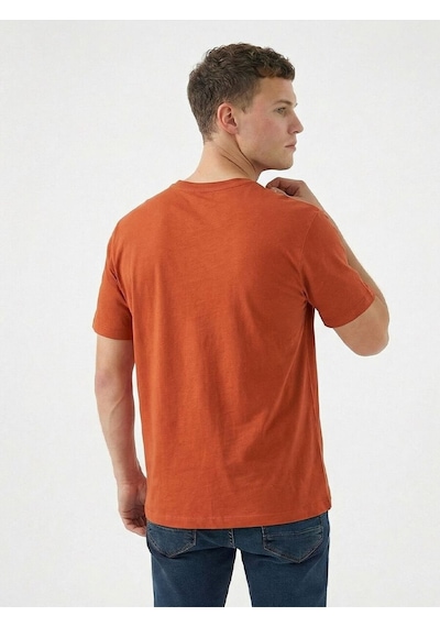 Loose Fit Erkek Tshirt K.kol Dirty Orange