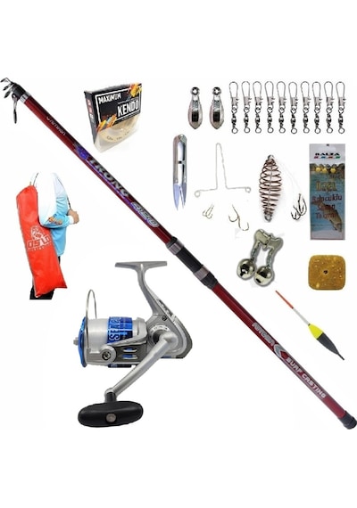 Sea Power 6000 Remixon Strong 420cm 100-250gr Profesyonel Sazan Kıyı Olta Takımı Seti