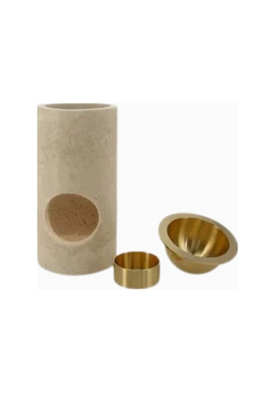 Montroi Traverten Mermer Oil Burner, El Yapımı Lüks Koku Aparatı