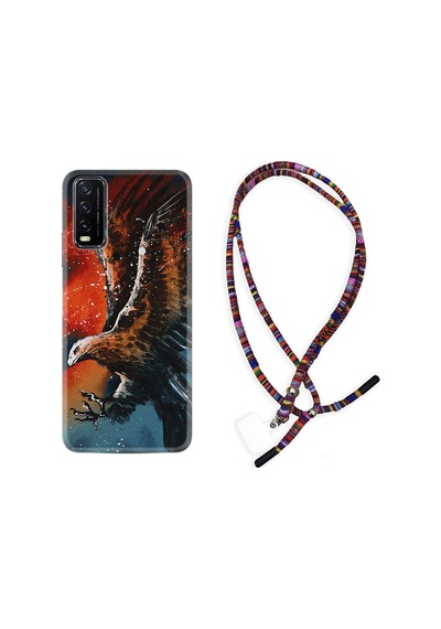 Vivo Y20S Kılıf Rasta Boyun Askılı Kartal Uçarken 1718