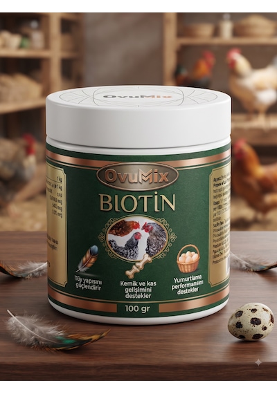 Biotin 300 Gr - Kanatlı Gelişim Destekleyici Ve Yumurta Verim Artırıcı