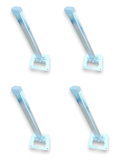 Metal Katlanır Yer Sofrası Ayağı - Metal 4'lü Takım Sofra Ayağı 30 Cm Ayna Krom