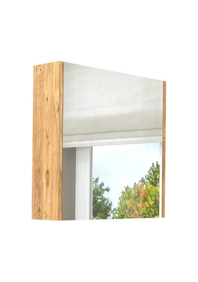 Roomart Ad7 Kulpsuz Tek Kapaklı Ahşap-Mat Beyaz Mdf 60 Cm Aynalı Beyaz