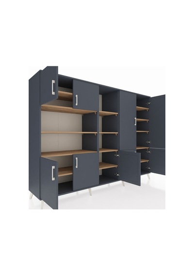 Hyperion Dolap 14 Raflı 9 Kapaklı 220x44x163 Antrasit-antrasit/çam Antrasıt/atlas Çam - Antrasıt Hyperion Dolap 14 Raflı 9 Kapaklı 220x44x163 Antrasit-antrasit/çam Antrasıt/atlas Çam - Antrasıt