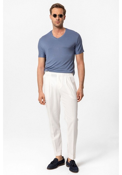 Antioch Basic V Yaka Erkek T-shirt İndigo