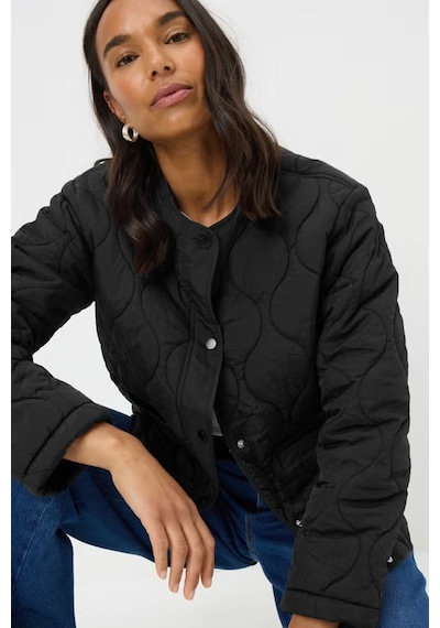 Only Onlsalsa Regular Fit Kolej Yaka Düğmeli Mont Kadın Mont 15373694 Siyah