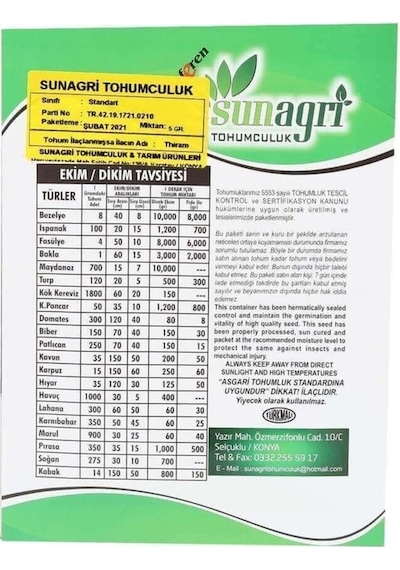 Sunagri Topan Patlıcan Tohumu