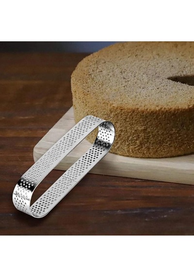 Oval Delikli Tart Kalıbı 12x4 Cm Paslanmaz Çelik Tart Halkası Profesyonel Tart, Mini Cheesecake Ve Fransız Pasta Kalıbı Diğer