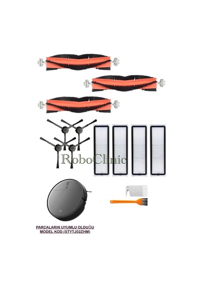 Xiaomi Mop 2 Pro 3d Dikkat:kameralı-plus Global M.kod:stytj02zhm Uyumlu Fırça,h.filtre Set-13 Parça