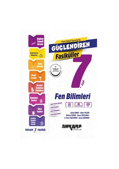 Ankara 7. Sınıf Güçlendiren Fen Bilimleri Fasiküller Ankara Yayıncılık