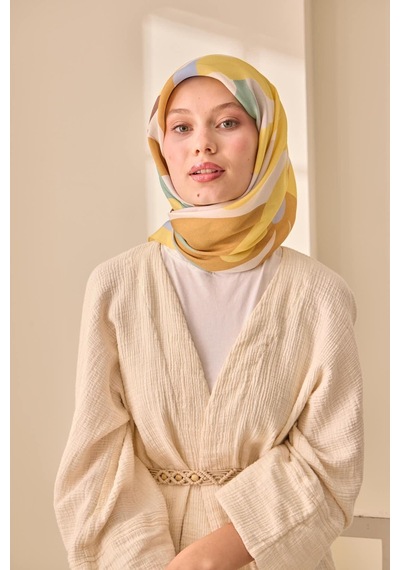 Silk Home Aura Eşarp 140001-08 Butter Yellow, Kahverengi, Bebe Mavi, Mint
