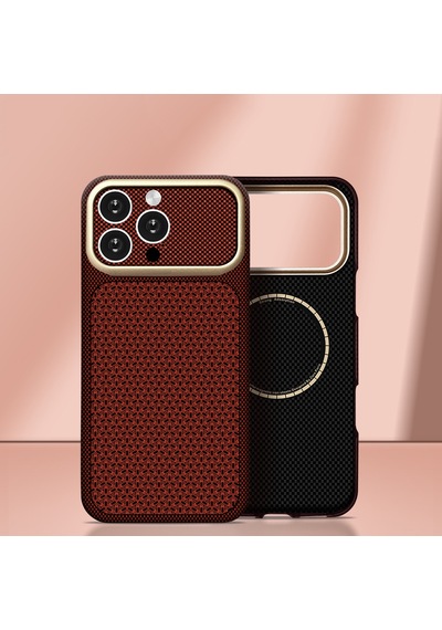 İphone 15 Pro Max Uyumlu Kılıf M-safe Şarj Özellikli Zore Paris Nexel Sert Pc Kapak Bordo
