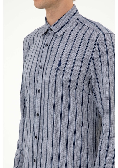 U.s. Polo Assn. Erkek Lacivert Gömlek Desenli 50316563-vr033 Lacivert
