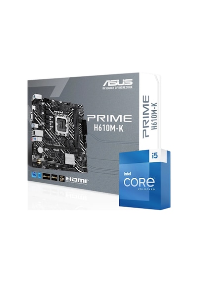 Intel Core İ5-14400f 14.nesil + Asus Prime H610m-k Argb Ddr5 5600mhz Lga1700 Anakart Set