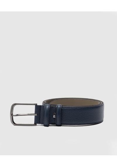 Cabani %100 Hakiki Deri Erkek Lacivert 4 Cm Klasik Kemer Lacivert
