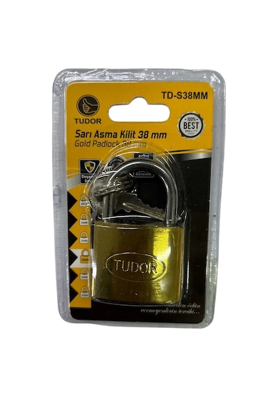 Mey İthalat Tudor 38 Mm Kısa Sarı Asma Kilit