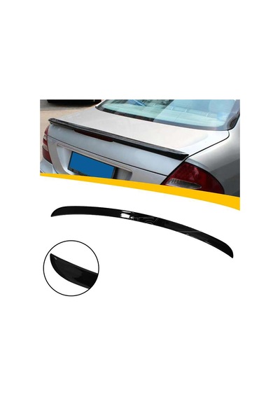Mercedes E W211 Bagaj Üstü Spoiler Parlak Siyah Spoyler Plastik İthal 2002-2009