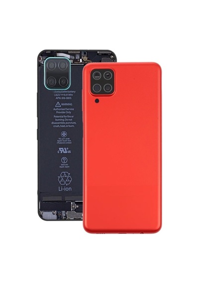Samsung Uyumlu Galaxy A12  Arka Pil Batarya Kapağı Sm-a125f - Kırmızı