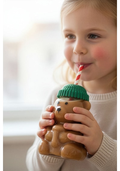 Cornella Bear Cam Barista Soğuk Ayıcıklı İçecek Bardağı 550 ML