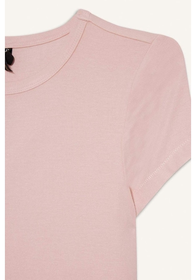 Defacto Slim Fit Dar Kesim Bisiklet Yaka Kısa Kollu Tişört G2761ax25aupn638 Pembe