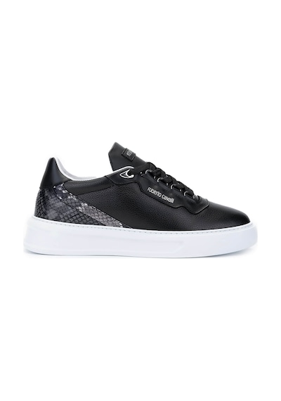 Roberto Cavalli Erkek Hakiki Deri Siyah Sneakers & Spor Ayakkabı 780 27777 Erk Ayk Y25 Nero Siyah