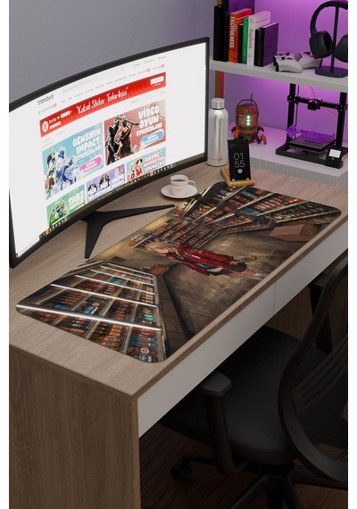 Kadın V3 90x40 Xxl Gaming Kauçuk Kaymaz Taban Mouse Pad Fare Altlığı
