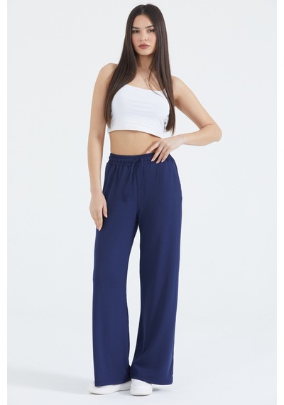Thıff Gymwear Kadın Modal Kumaş Bağcıklı Eşofman Altı Lacivert