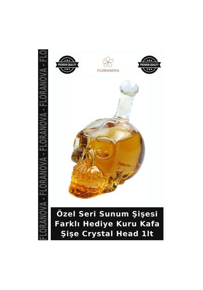 Özel Seri Sunum Şişesi Farklı Hediye Kuru Kafa Şişe Crystal Head 1lt