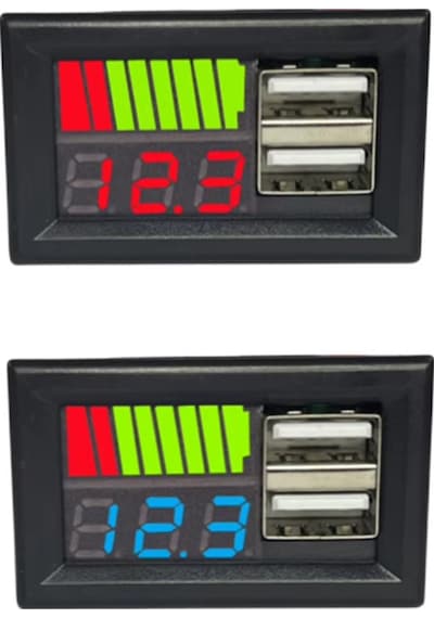 Ic278c, Dijital Voltmetre, Usb Çıkışlı Akü Göstergeli, Dc 12volt Aküler İçin,