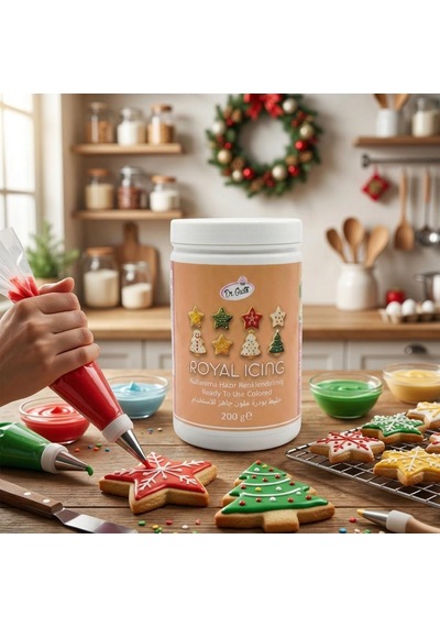 Royal Icing Turuncu 200 Gr Hazır Kurabiye Ve Pasta Süsleme Kreması