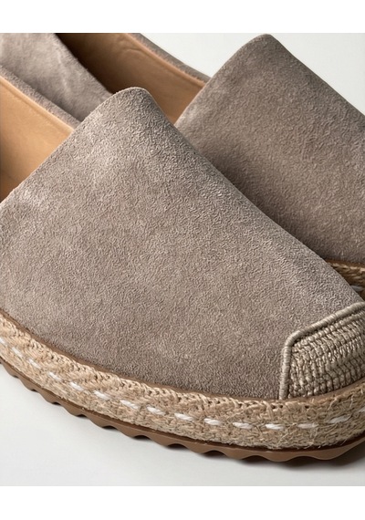 Futsishoes Lucıa Vizon Hakiki Deri Süet Dikiş Detaylı Kadın Espadril