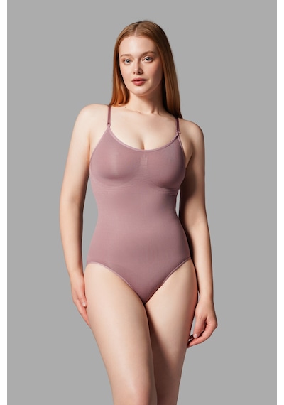 Alt Tarafı Çıtçıtlı Zıbın Korse Seamless 9051 Gül Kurusu