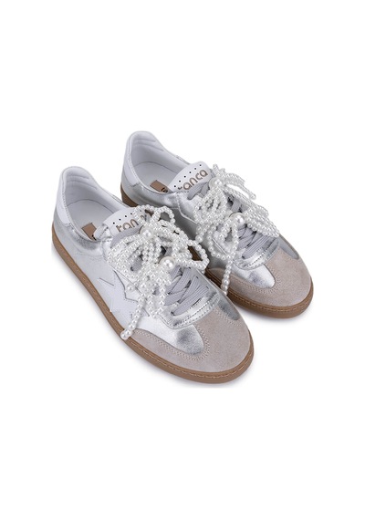 Tamer Tanca Kadın Lame Sneakers & Spor Ayakkabı 1116 28-42 Bn Ayk Sk25-26 Lame Gümüş
