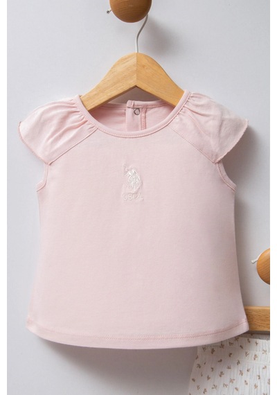 U.S. Polo Assn. U.s.polo Assn. Kız Bebek 2li Takım - Pudra Pudra