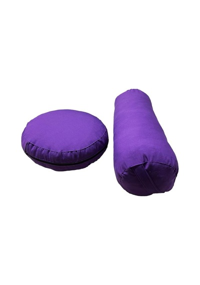 Remege Meditasyon Minderi & Bolster Minderi İkili Set Mor Mr3