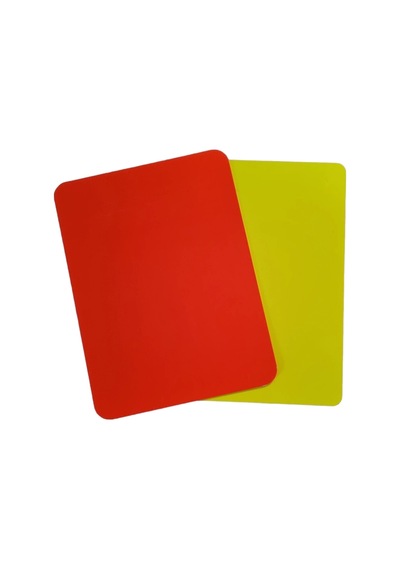 Sarı Kırmızı Kart 12x9 Cm , Hakem Kartı , Parlak Çok Renkli