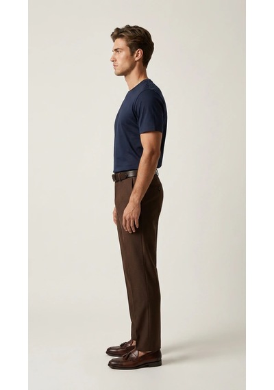 Lenasso Soft Touch Basic Erkek T-shirt Lacivert