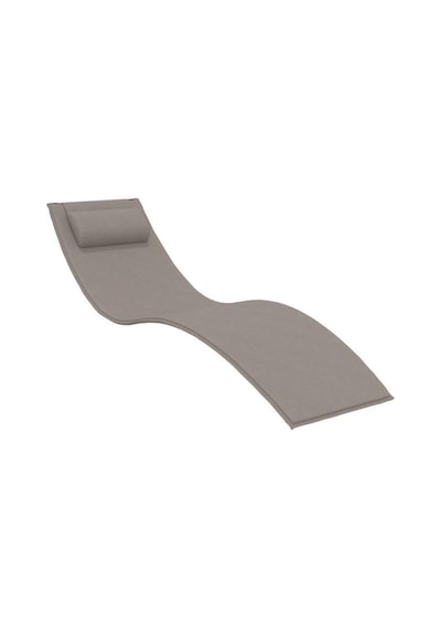 Omnipazar Trk-087 Siesta Minderli Yastıklı Lüks Ergonomik Slim Şezlong Kum Gri 2'li Set Kum Gri