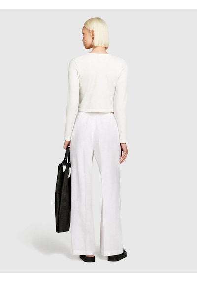 Sisley %100 Keten Beli Lastikli Önü Pileli Geniş Paça Pantolon Kadın Beyaz Pantolon - 325p4aghlf03u Sisley %100 Keten Beli Lastikli Önü Pileli Geniş Paça Pantolon Kadın Beyaz Pantolon - 325p4aghlf03u