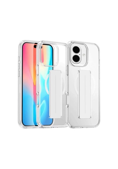 Joko Apple İphone 16 Kılıf Alfa Magsafe Standlı Kapak - Şeffaf 0.2M-Çok Renkli