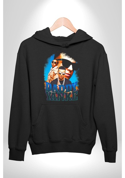 Daddy Yanke Kadın Erkek Siyah Kapüşonlu Sweatshirt Hoodie Siyah
