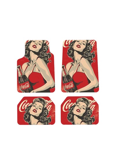 Oem Coca-cola Pin-up Girl Tasarımlı Dijital Baskılı 4 Parça Üniversal Halı Paspas Seti Oem Coca-cola Pin-up Girl Tasarımlı Dijital Baskılı 4 Parça Üniversal Halı Paspas Seti