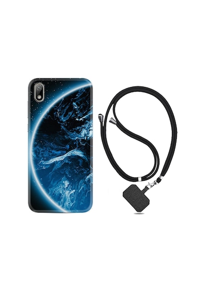Huawei Y5 2019 Kılıf Boyun Askılı Blue Planet 1610