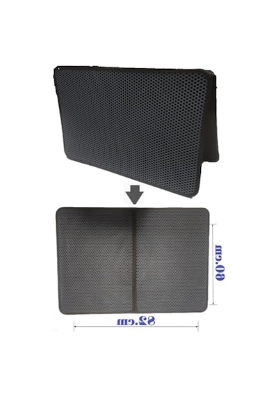 Katlanabilir Elekli Kedi Tuvalet Önü Paspası - 82x60 Cm 2li