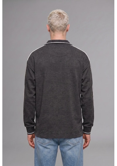 Defacto Boxy Fıt Polo Yaka Baskılı Sweatshirt H4884ax26auar216 Antrasit-ar216