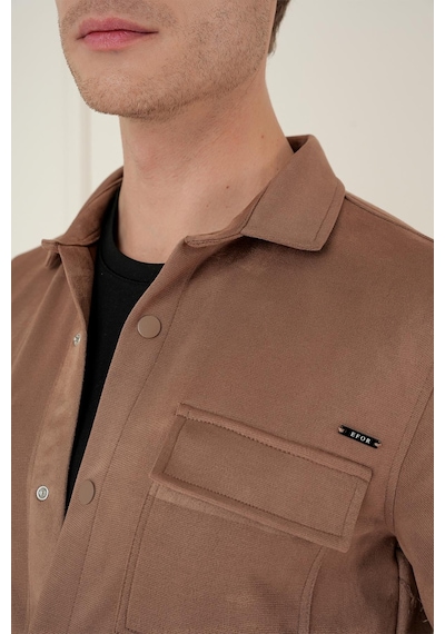 Efor G 1578 Slim Fit Camel Klasik Gömlek Camel Efor G 1578 Slim Fit Camel Klasik Gömlek Camel