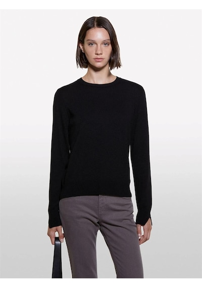Sisley Kaşmir Karışımlı Regular Fit Kazak Kadın Siyah Kazak - 325a102hm100f