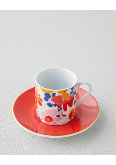 English Home Fabele Porselen 4 Parça 2 Kişilik Kahve Fincan Takımı 80 Ml Renkli Renkli