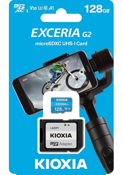 Kıoxıa 128gb Exceriag3, Lmex3l128gg2, A2 V30 4k, Cl10, 160mb/s, Microsd Kart Bellek Sd Adaptörlü
