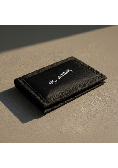 Elegance Siyah Atatürk İmzalı Basic Spor Wallet Cüzdan 421-siyah